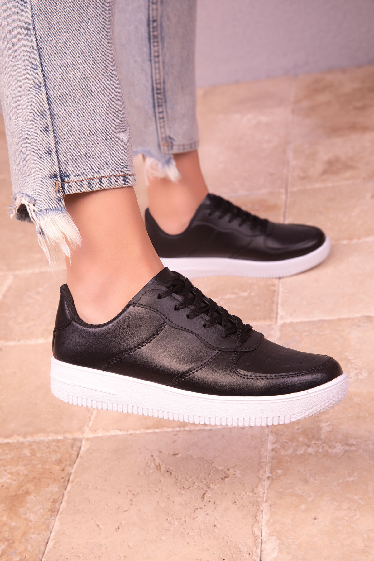 Siyah-Beyaz Unisex Sneaker 14361