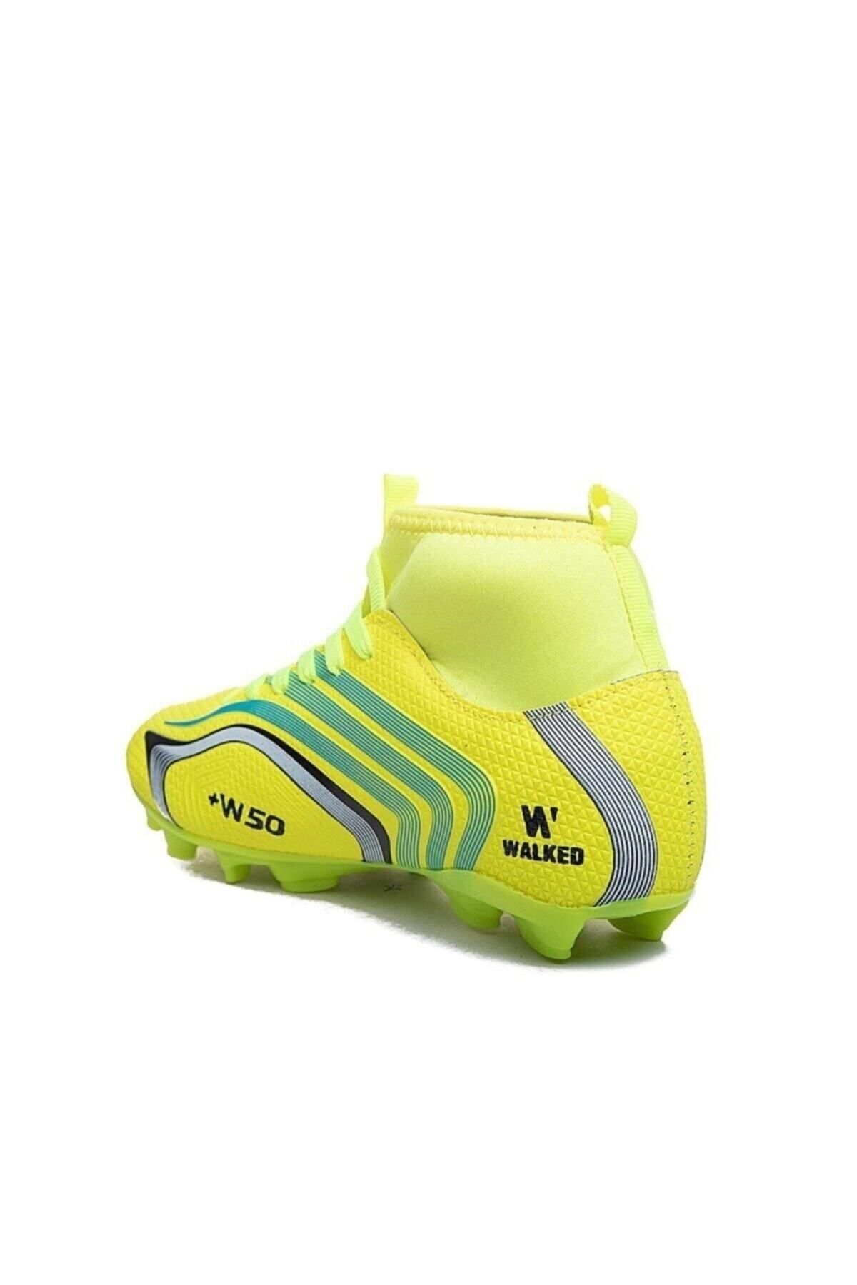 Çoraplı Krampon Sarı Futbol Ayakkabısı