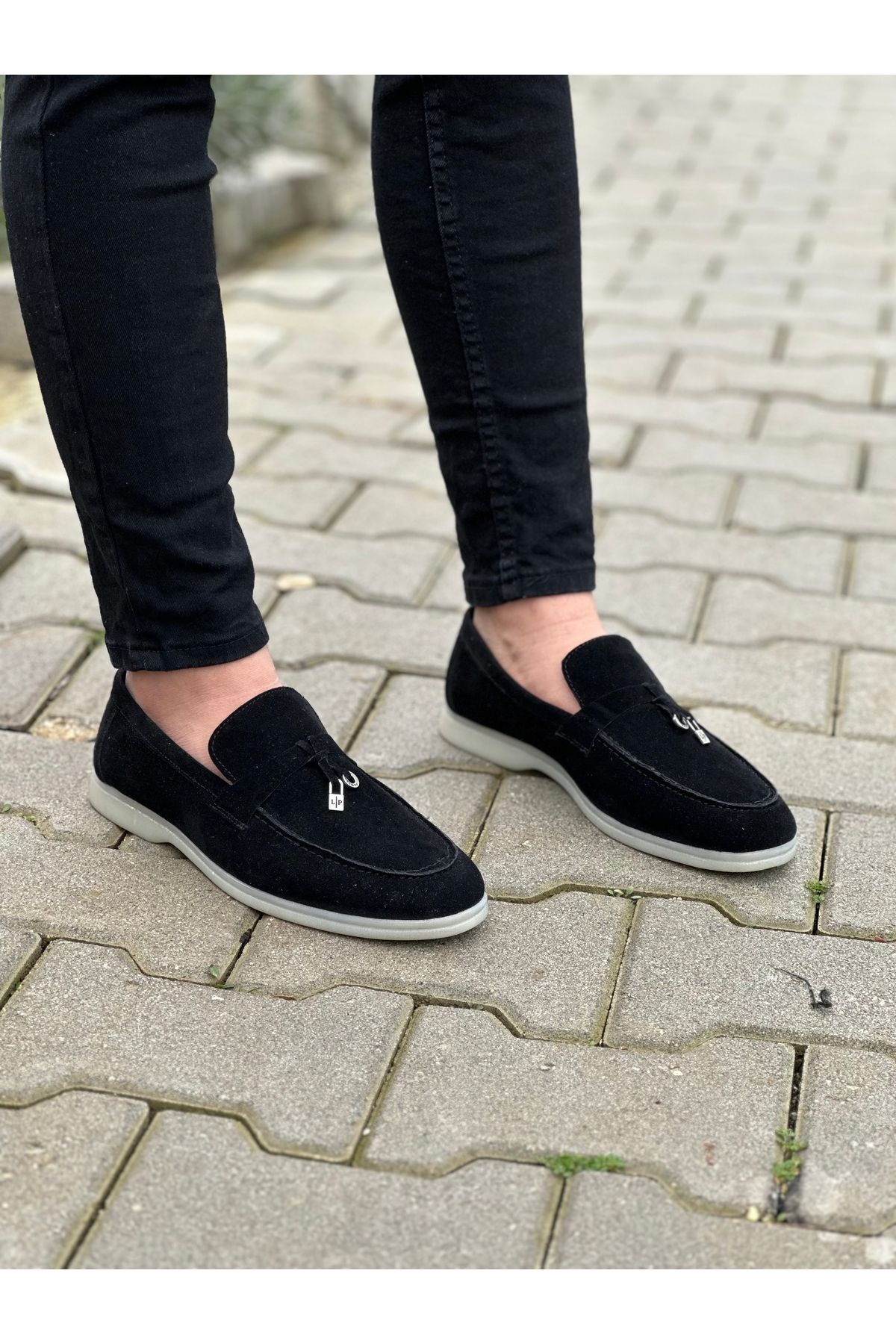 Erkek Siyah Süet Loafer Ayakkabı,Klasik Ayakkabı,Yazlık Ayakkabı