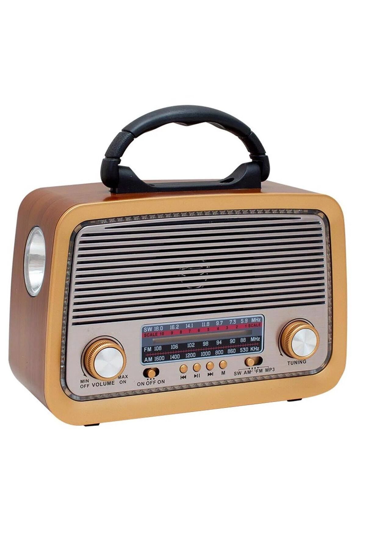 301 Eskitme Nostalji Tasarımlı Bluetoothlu Nostalji Radyo Fm-sd Kart-aux