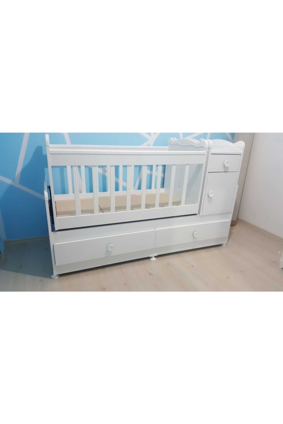 Bby 950 Büyüyebilen 3 Kapılı Bebek Odası Takımı Beyaz