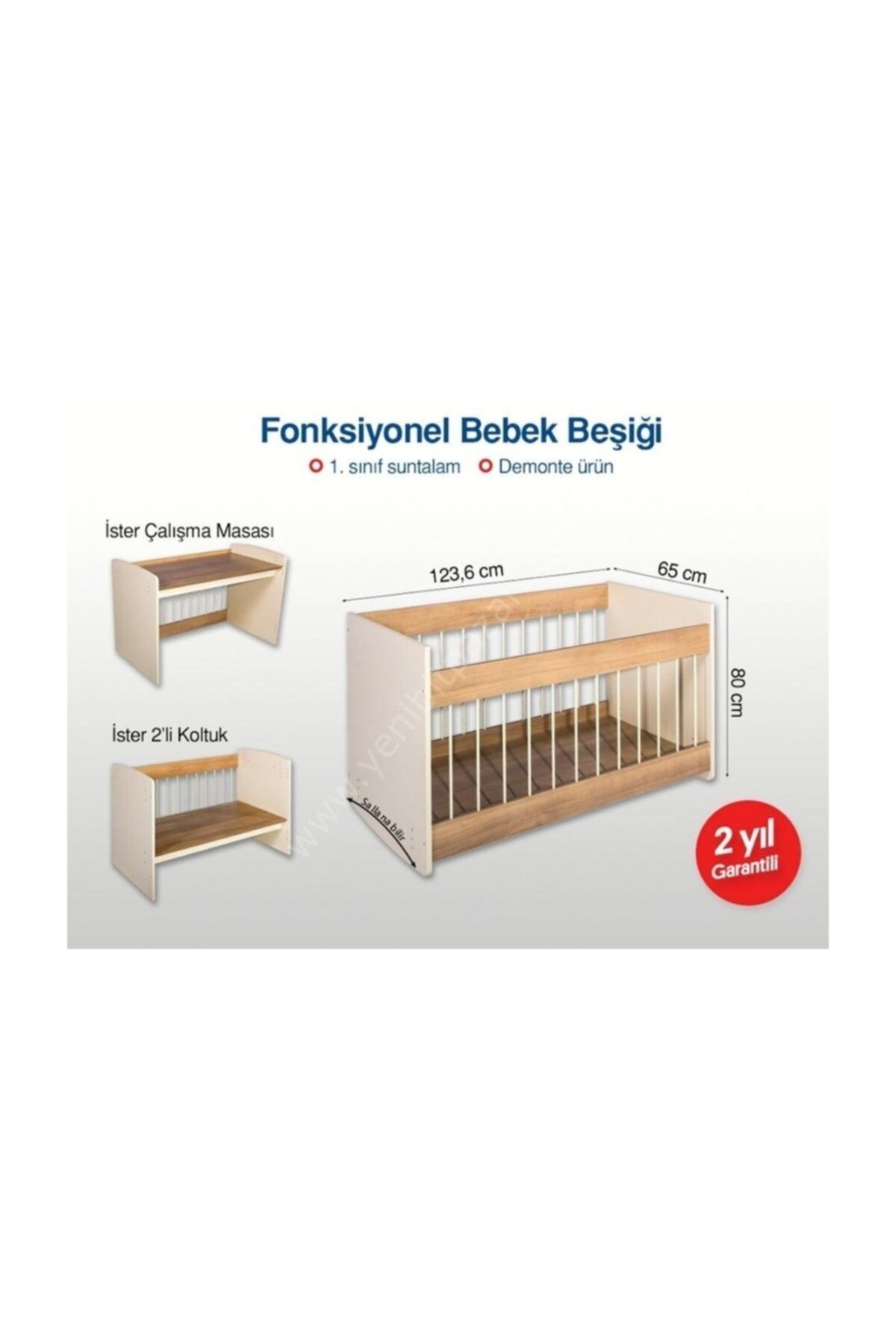 Çok Fonksiyonlu Bebek Beşiği Ve Çalışma Masası